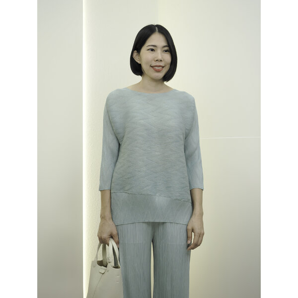 อกถึง44ยาว23นิ้ว 2MUAY รุ่น GA67807 เสื้ออัดพลีท LONG SLEEVE PLEATED TOP 8 สี FREE SIZE