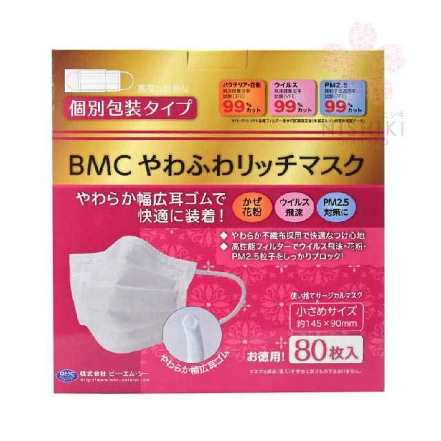 BMC Soft Rich Premium Mask (กล่อง 80 ชิ้น)