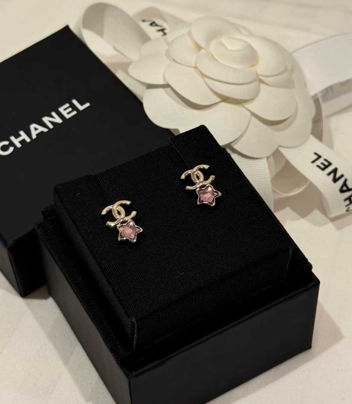 Chanel-Inspired Star Stud Earrings – Twinkle Charm