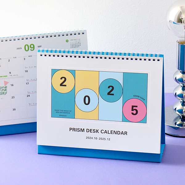 2025 Prism Desk Calendar ปฏิทินตารางงาน