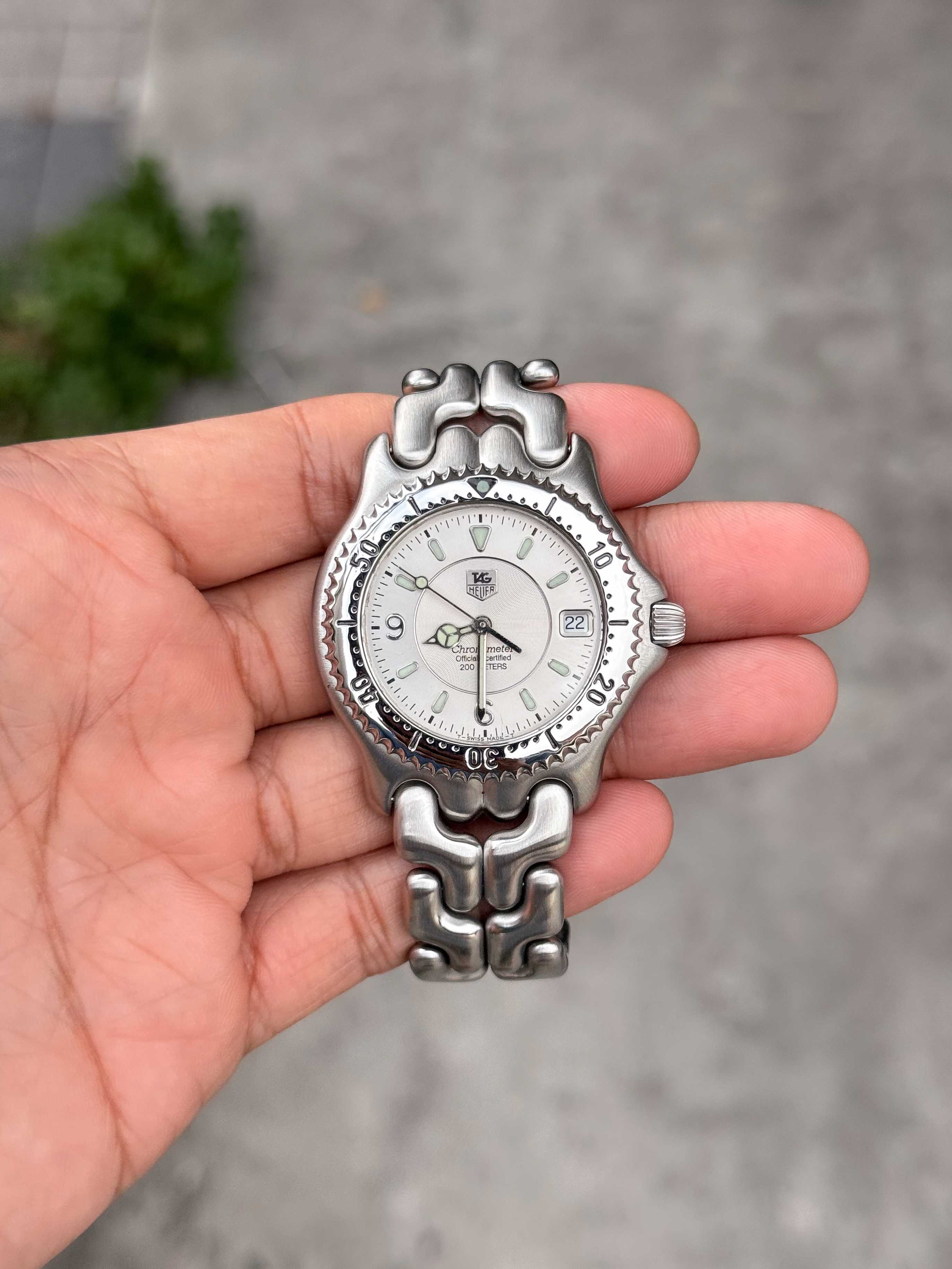 Tag Heuer ก้างปลา King Size Chronometer Automatic Silver Dial