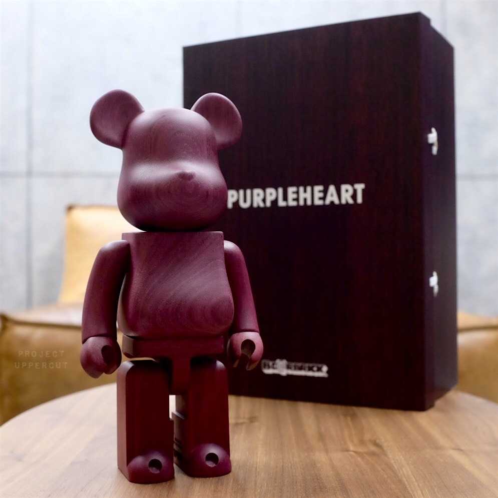 BE@RBRICK 400% KARIMOKU - Purpleheart (Wood) [New]