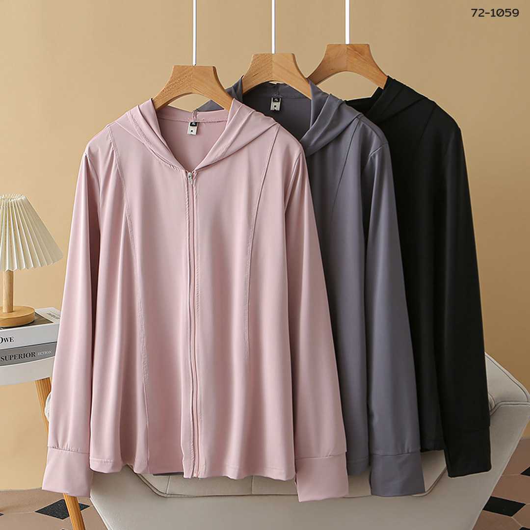 72-1059 เสื้อคลุมแขนยาว มีฮู้ด