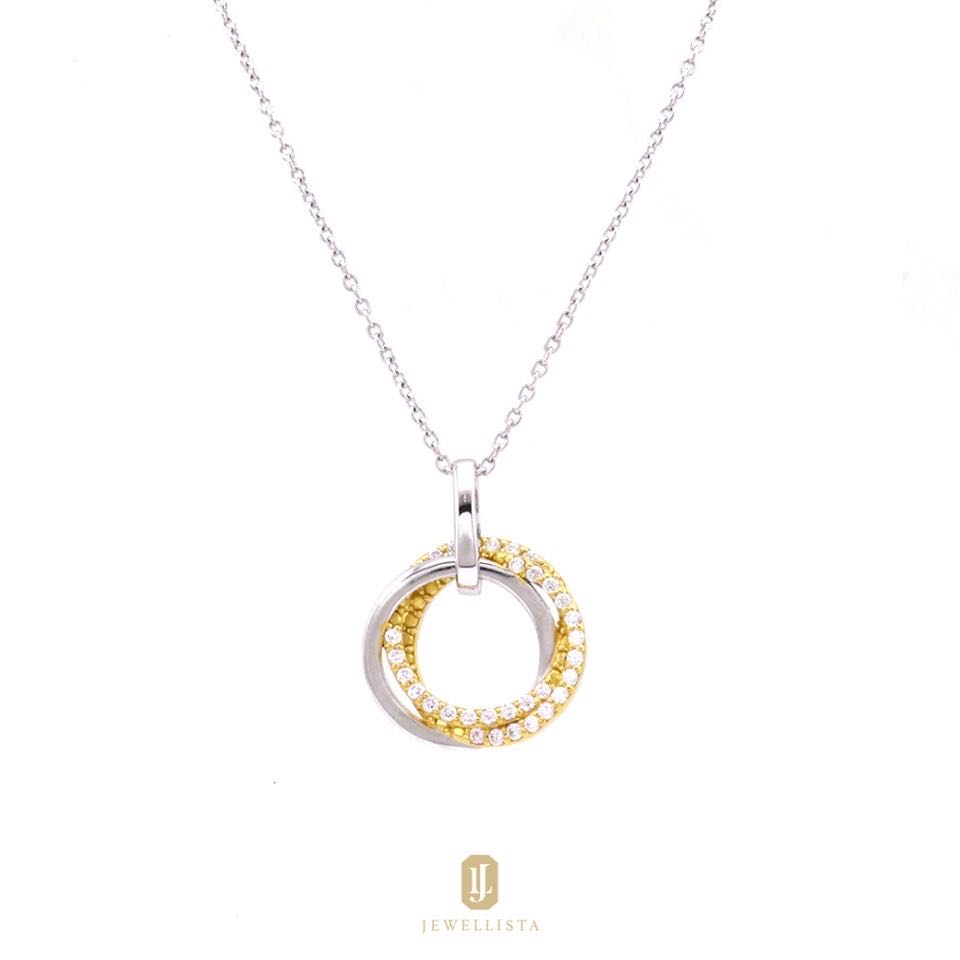Jewellista จี้พร้อมสร้อย Ally เงินแท้ 925 ประดับพลอย Zirconia