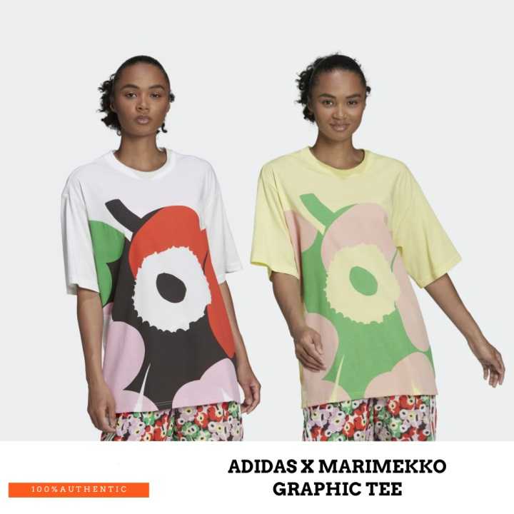 ADIDAS X MARIMEKKO GRAPHIC TEE เสื้อยืดทรงหลวม ตัวฮิต เสื้อยืดพิมพ์ลาย แท้ 💯จาก shop ✅