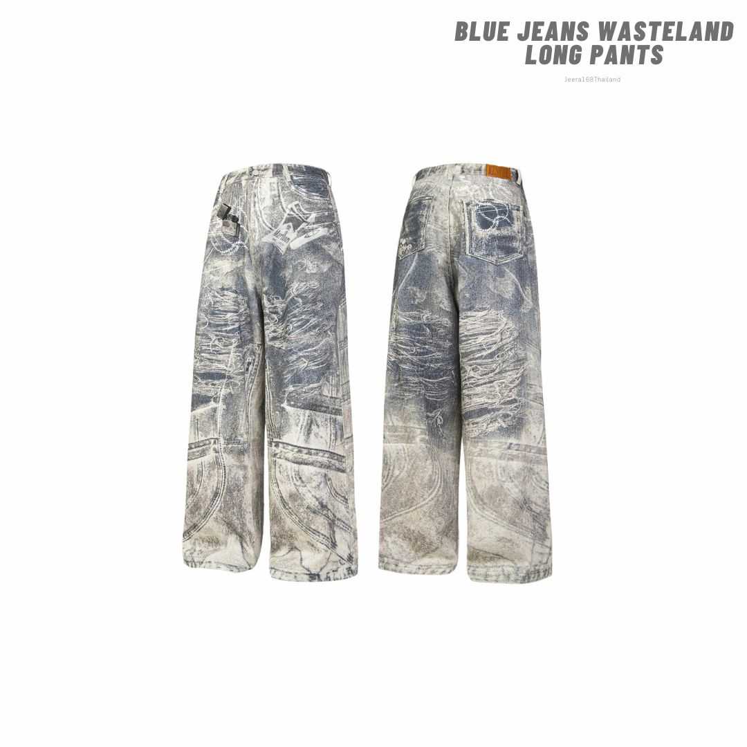 (พร้อมส่ง) Jeera168 | Blue Jeans Wasteland Long Pants