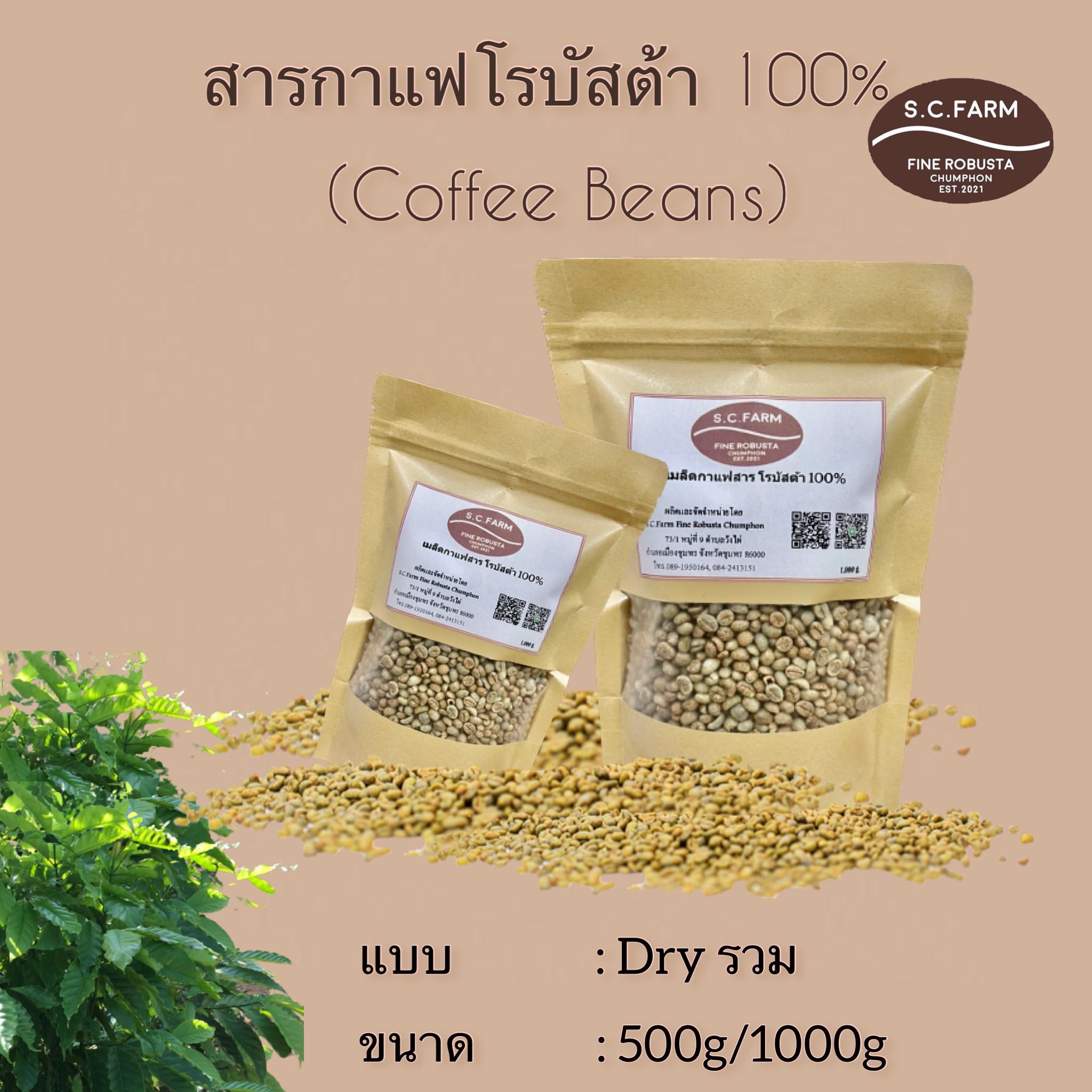 สารกาแฟโรบัสต้า 100% Dry รวม