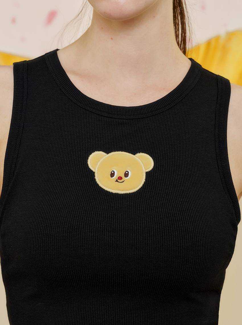 Butterbear x Sabina เสื้อเสริมบราในตัว รหัส SOL24056BK - สีดำ