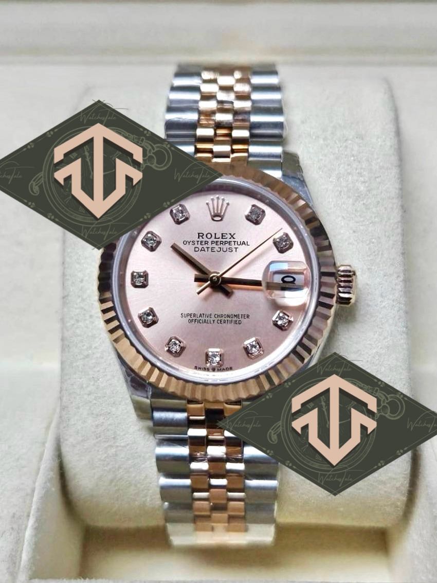 Rolex Datejust 31mm. Rosegold Dial Diamond Ref.278274 EW
