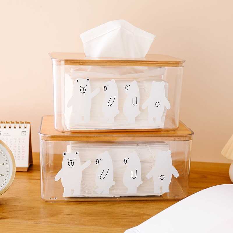 [พร้อมส่ง] กล่องทิชชู่ กล่องทิชชู่อะคริลิค กล่องใส่แมส กล่องทิชชู่มินิมอล กล่องใส่ทิชชู่