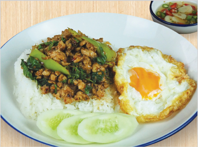 ข้าวกะเพราหมูสับบ้านนอก