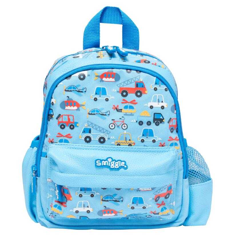 กระเป๋านักเรียนSmiggle กระเป๋า ลายรถฟ้า  ขนาด 10 นิ้ว ของแท้ พร้อมส่งในไทย💕✔
