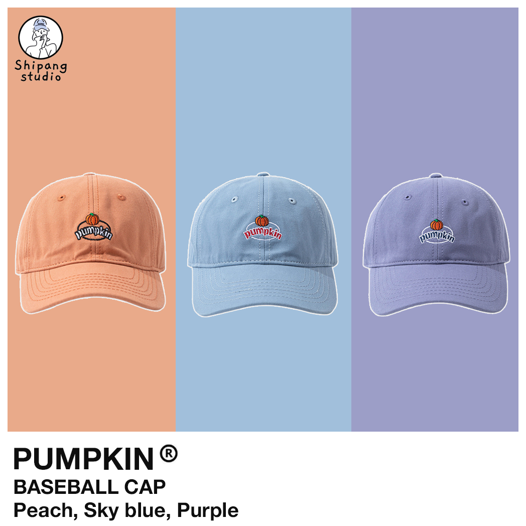 หมวกแก๊ป หมวกเบสบอล ปักลาย Pumpkin มี 3 สี