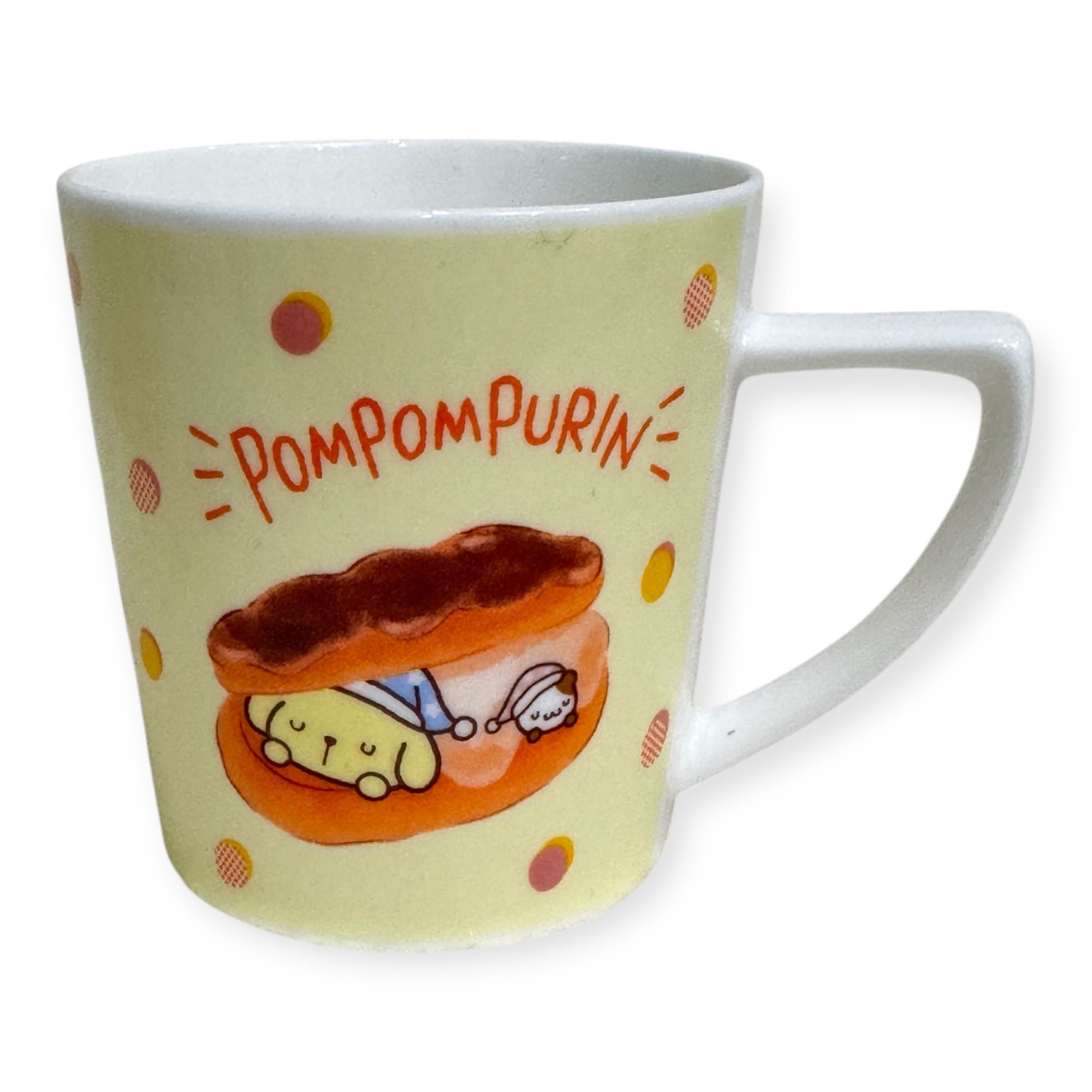 แก้วกาแฟ พิมพ์ลาย POMPOMPURIN มีตำหนิลายสกรีนเลอะนิดหน่อย