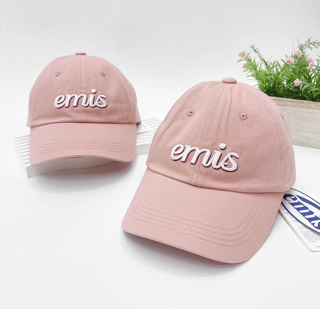 Emis  Layered Logo Ball Cap (Pink)