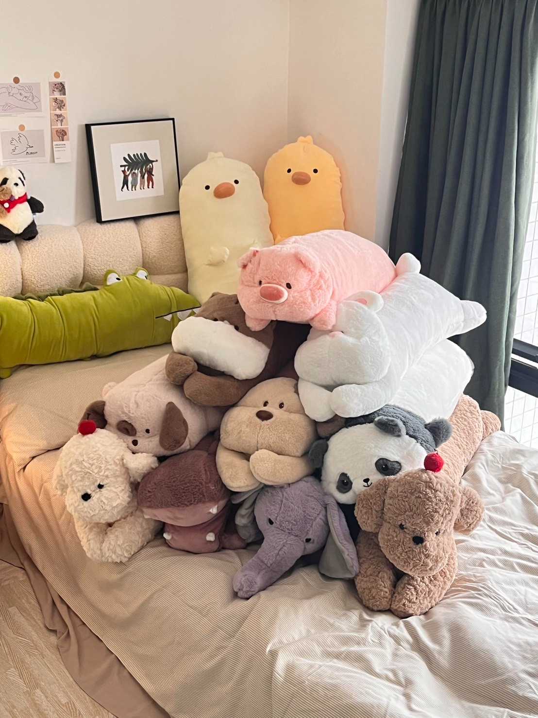 หมอนข้างตุ๊กตาลายสัตว์
