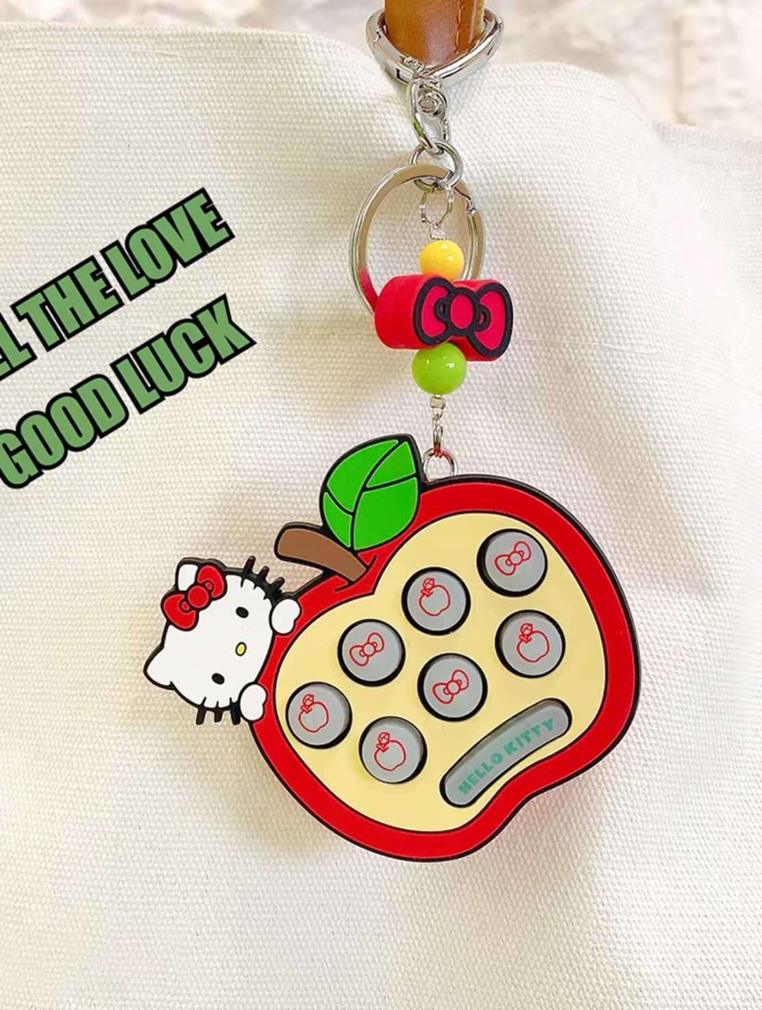HELLO KITTY KEYCHAIN / Kitty Apple ปุ่มมีเสียง มีไฟ
