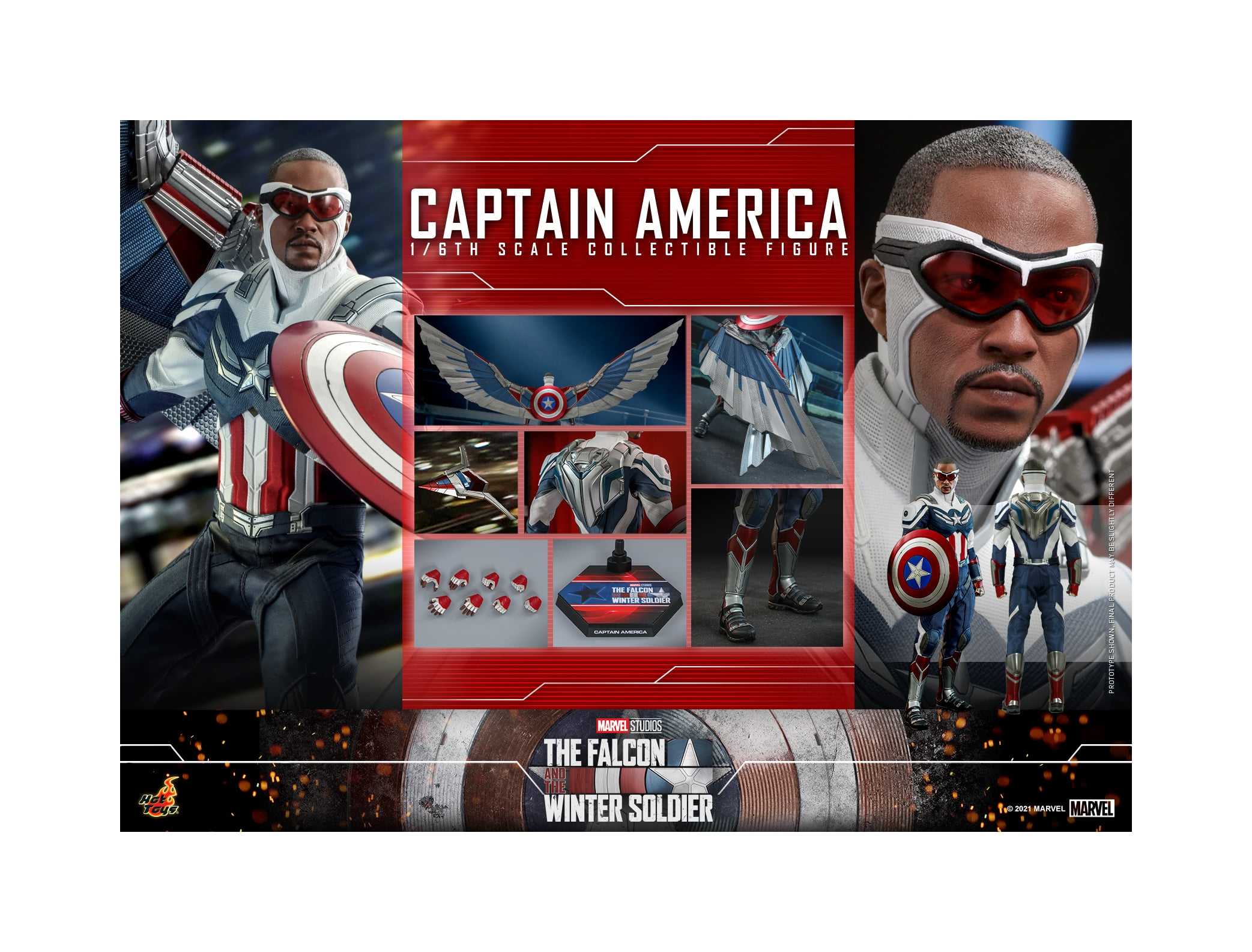 Hot Toys TMS040 1/6 The Falcon and the Winter Soldier - Captain America (ku)