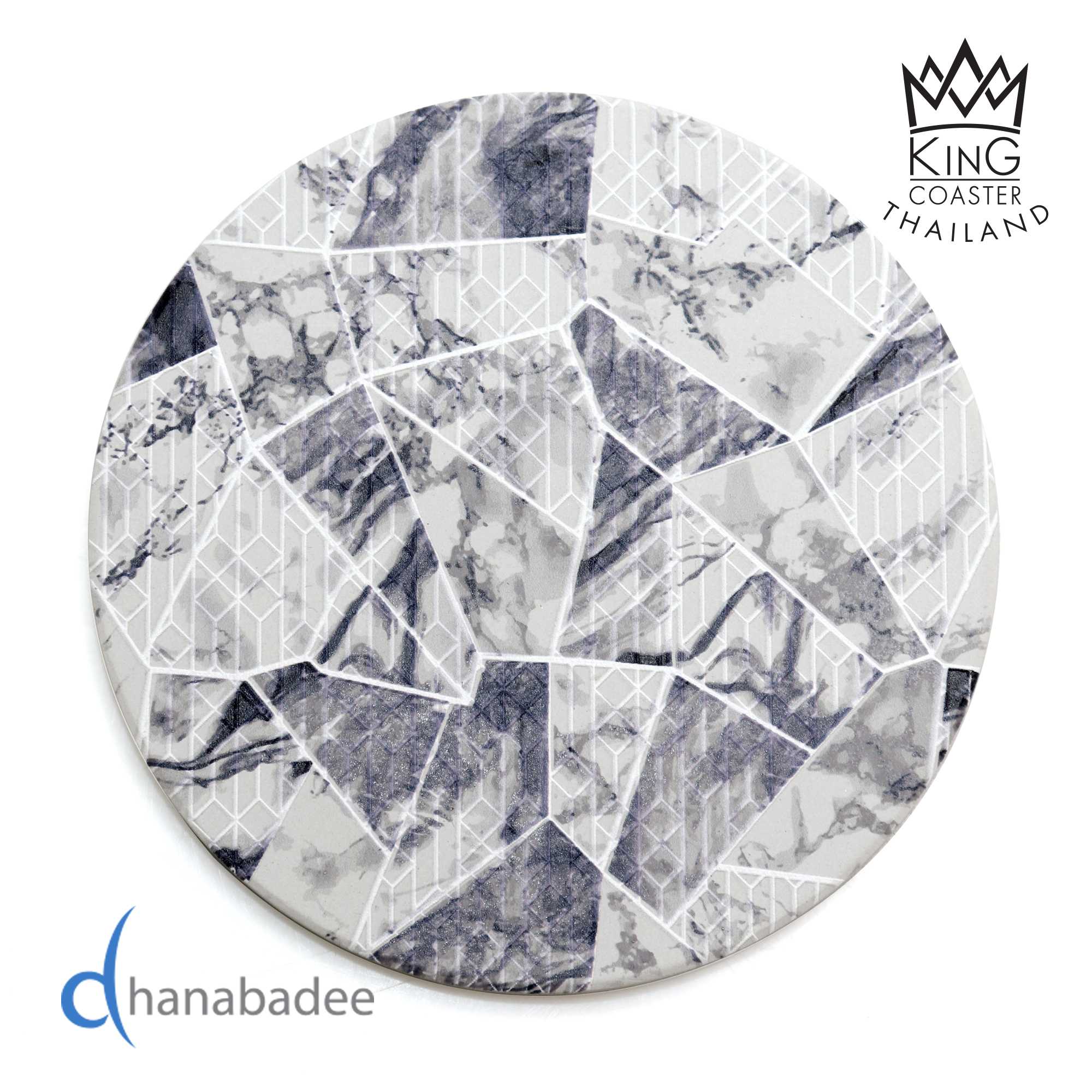 จานรองแก้ว D10047 จานรองแก้วซับน้ำ MARBLE-04