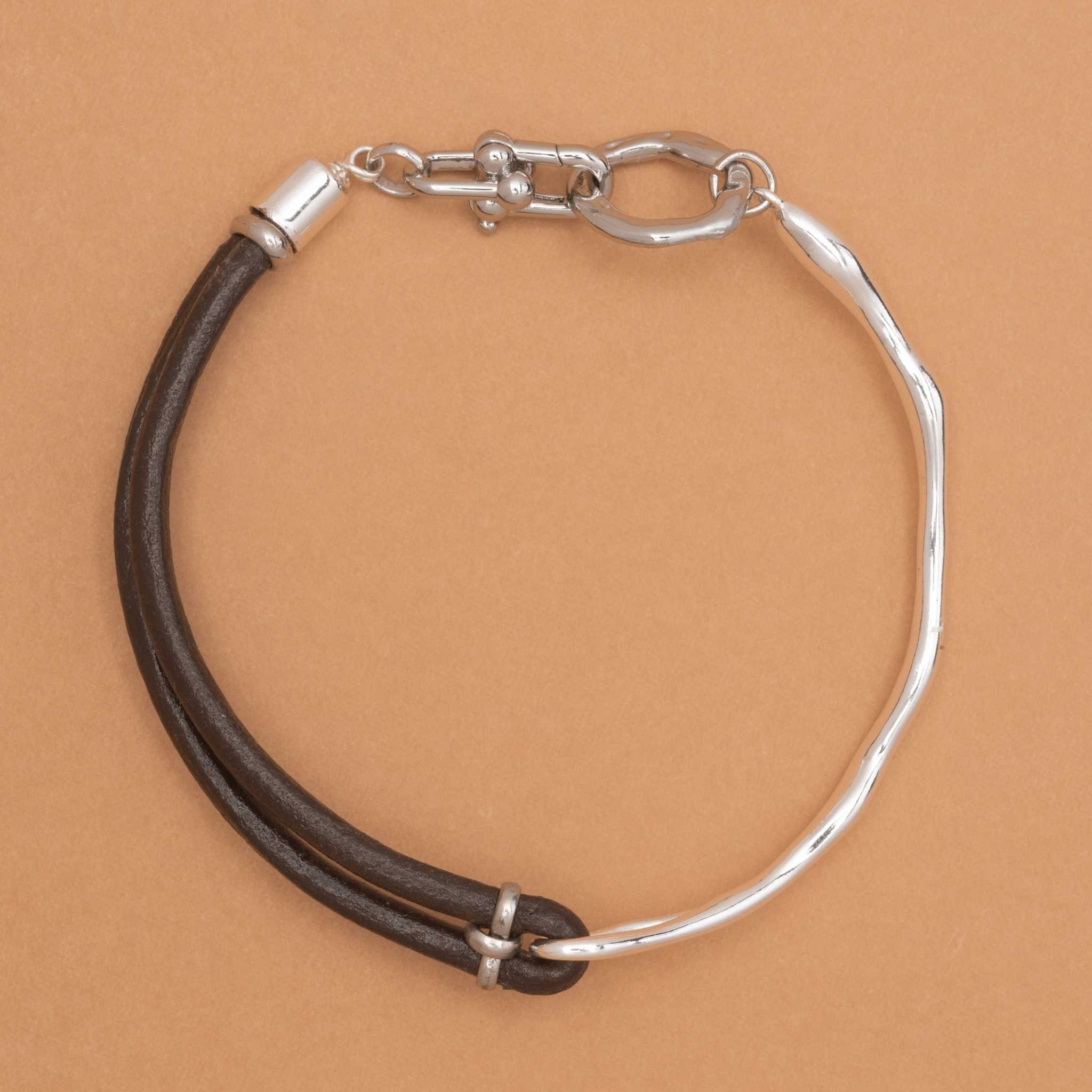 ASYMMETRICAL DARK BRON RHODIUM BRACELET