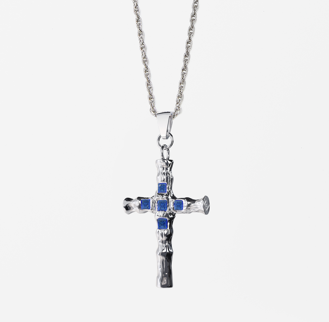 Rize Cross Necklace (Silver)