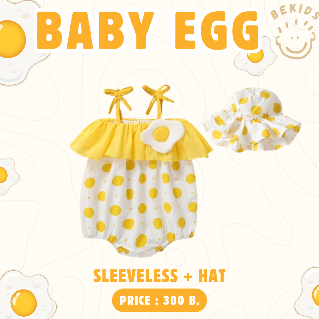 Sleeveless Baby Egg + Hat