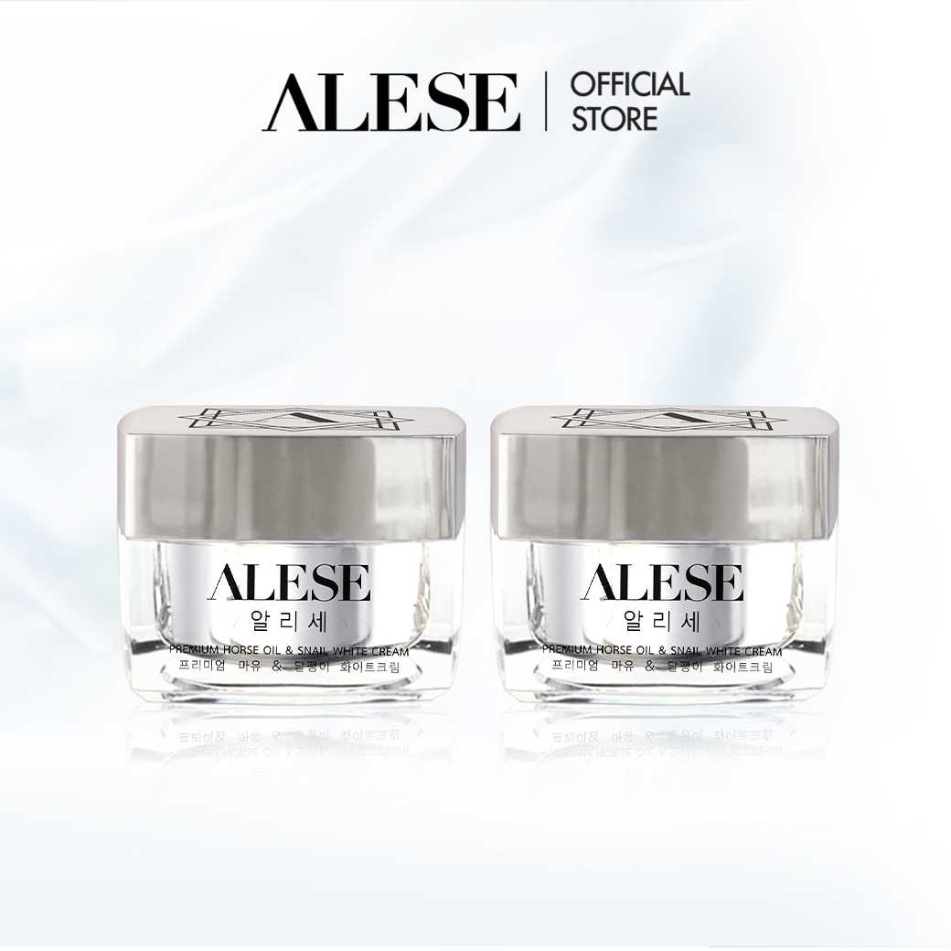 [พิเศษ! 1แถม1] ALESE Premium Horse Oil & Snail White Cream (30 g) อะลิเซ่ ครีมเซราไมด์ 2 กระปุก