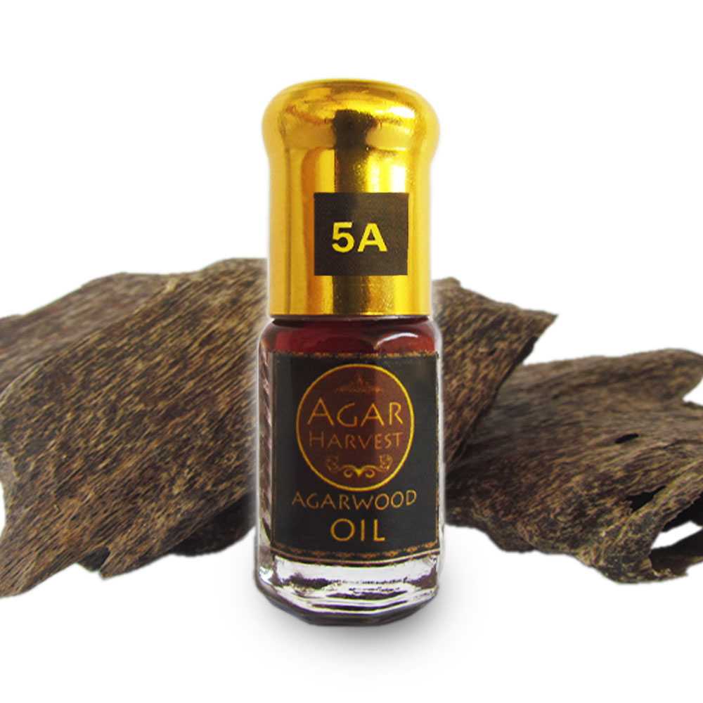 น้ำมันกฤษณา ไม้หอม อโรมา ไม้หอมมงคล  Agarwood Oil (Super Grade 5A หอม Super Premium ) 1 ขวด 3 cc.