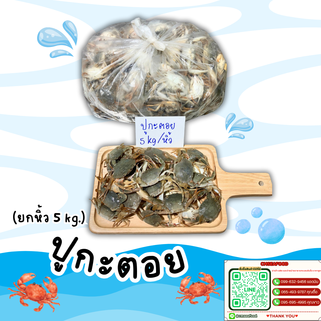 (ขายยกหิ้ว) ปูกะตอย 5kg/หิ้ว (ส่ง5+ 195 บาท)
