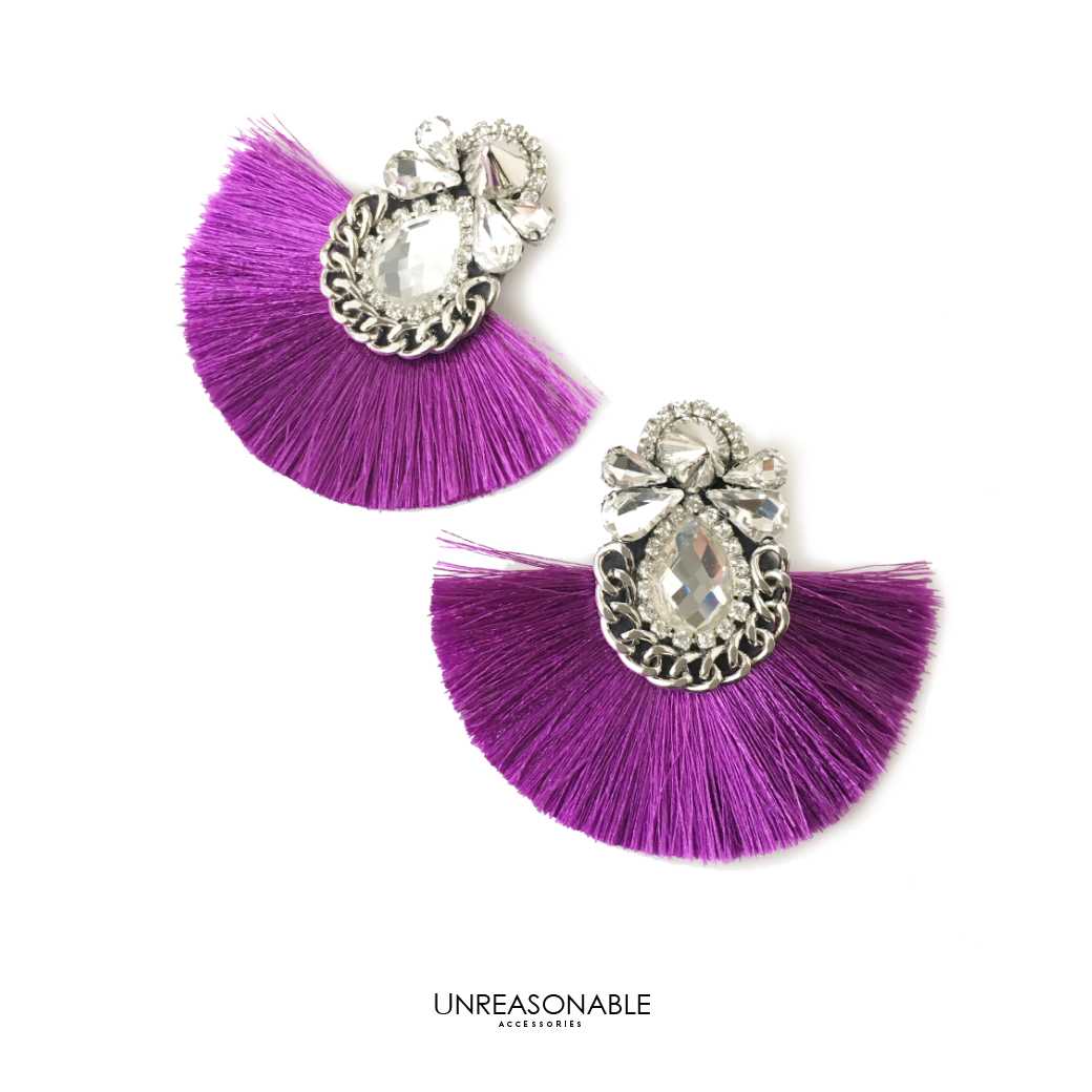 UA0411-07#Purple  #Tassel #Earrings #CP2001
