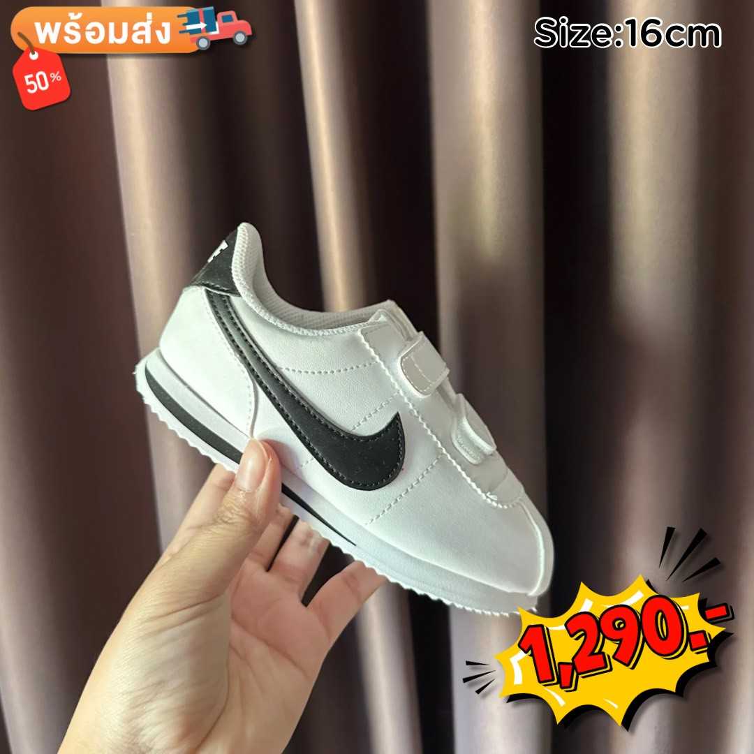 SALE 🔥 พร้อมส่ง Nike Cortez White Shoes (Size 16cm)