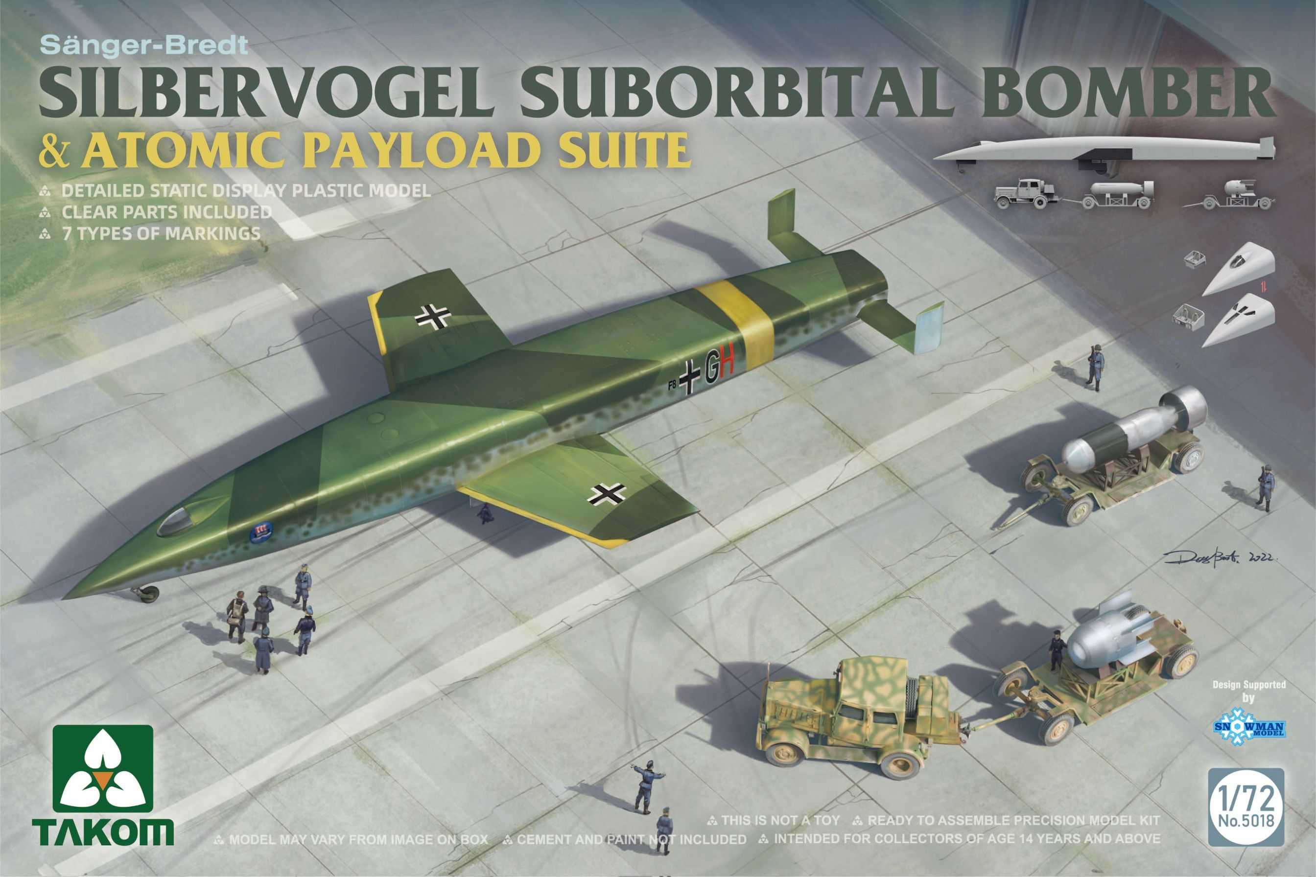 1/72 Sänger-Bredt Silbervogel Suborbital Bomber with Atomic Payload Suite
