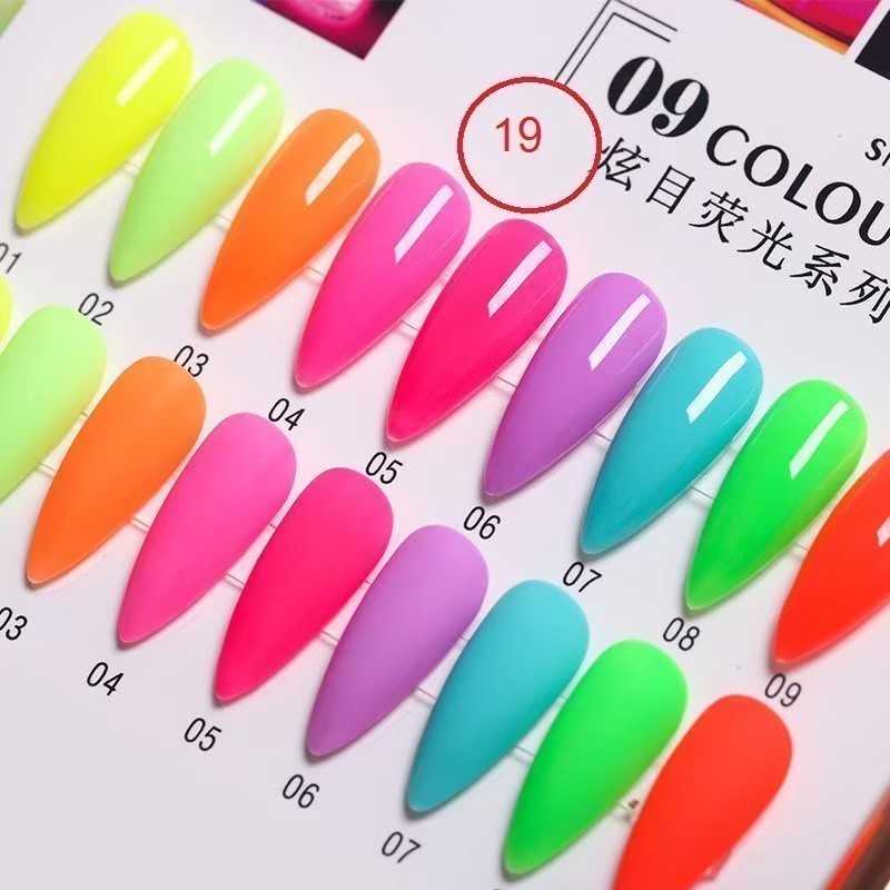 สี AI LA NUO โทนสีนีออน ชุด19