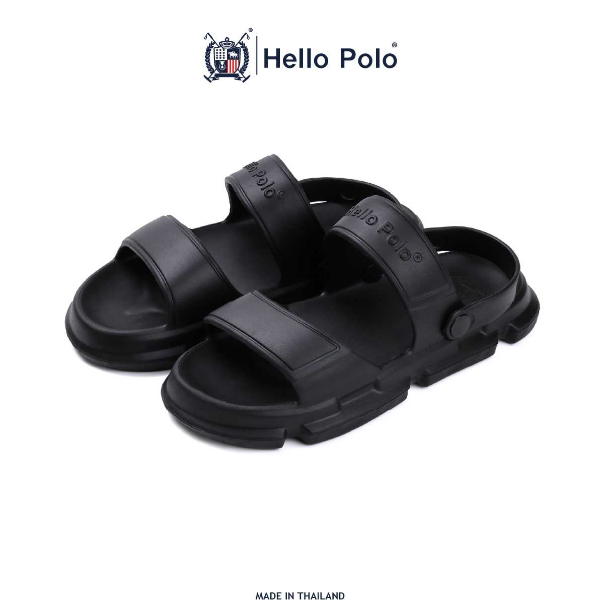 Hello Polo รุ่น HP8012 รองเท้าแตะรัดส้นผู้ชาย แฟชั่น กันลื่น น้ำหนักเบา Size 39-44