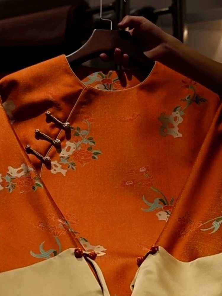 พร้อมส่ง #ASAYA5765 – Golden Blossom Oriental Jacket 🍊🌸 Size S