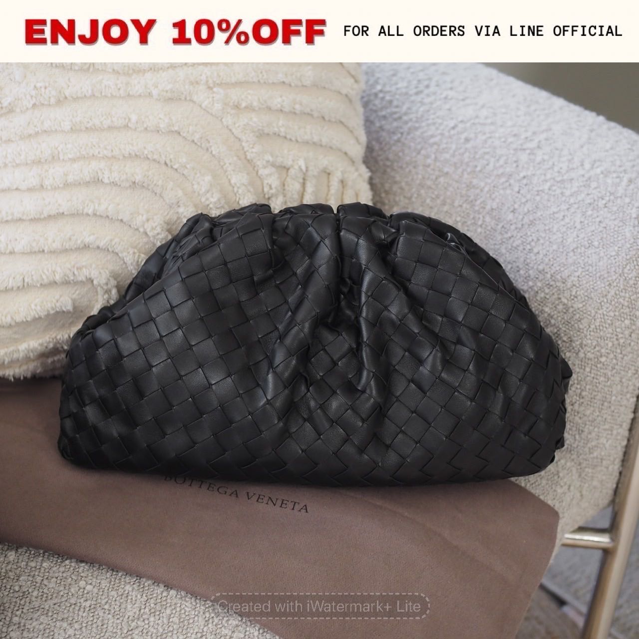 NEW! BOTTEGA VENETA Pouch สี Black | Bag