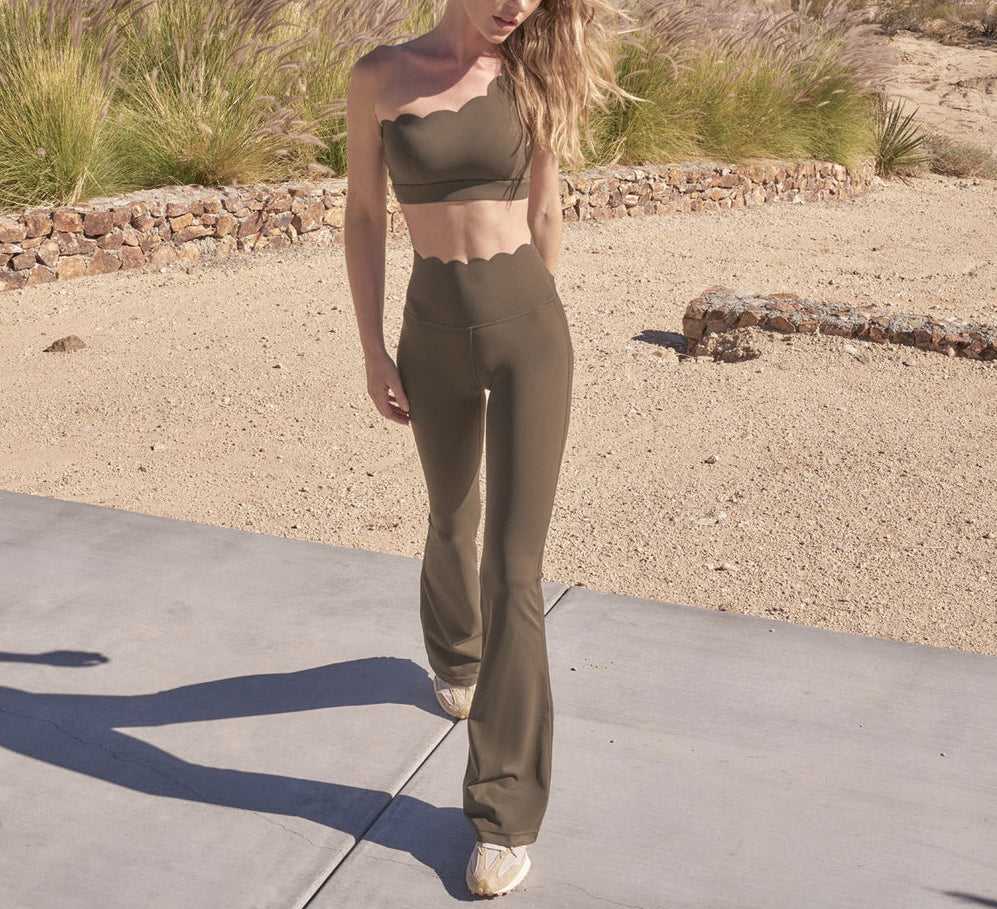 WISKII HIGH-WAIST FLARE LEGGING - FOREST