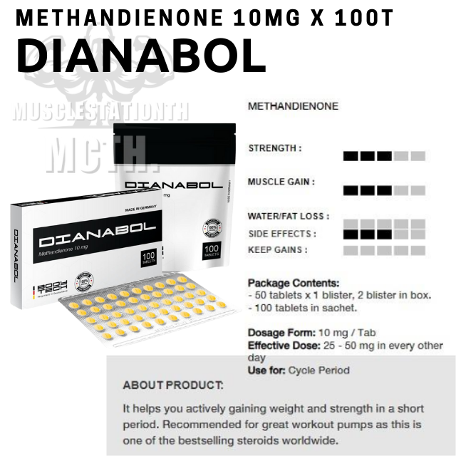 Dbol (Dianabol) Bodytech (10mg×100t)