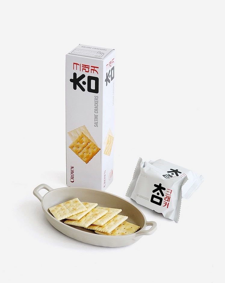 CROWN Cham Saltine แครกเกอร์ รส ❤Original, 💙Alps Salt