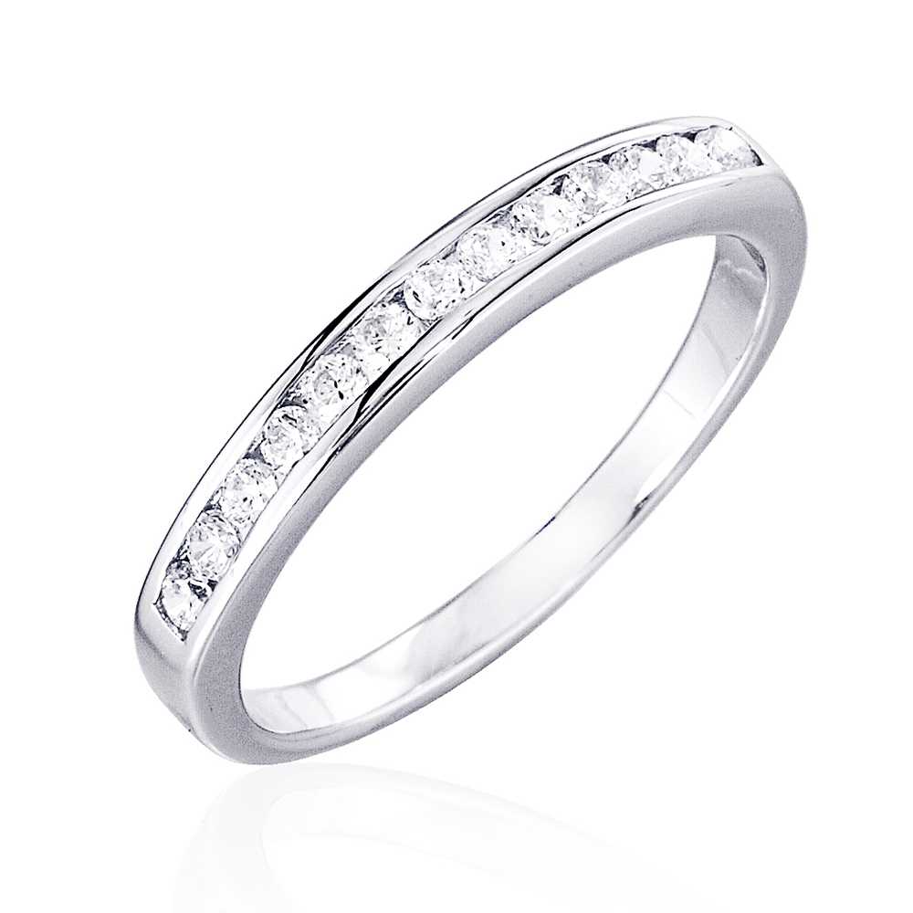 SNOWY แหวนเงินแท้ 925 Silver Jewelry ประดับเพชรสวิส CZ รุ่น RS2249-RR เคลือบทองคำขาว