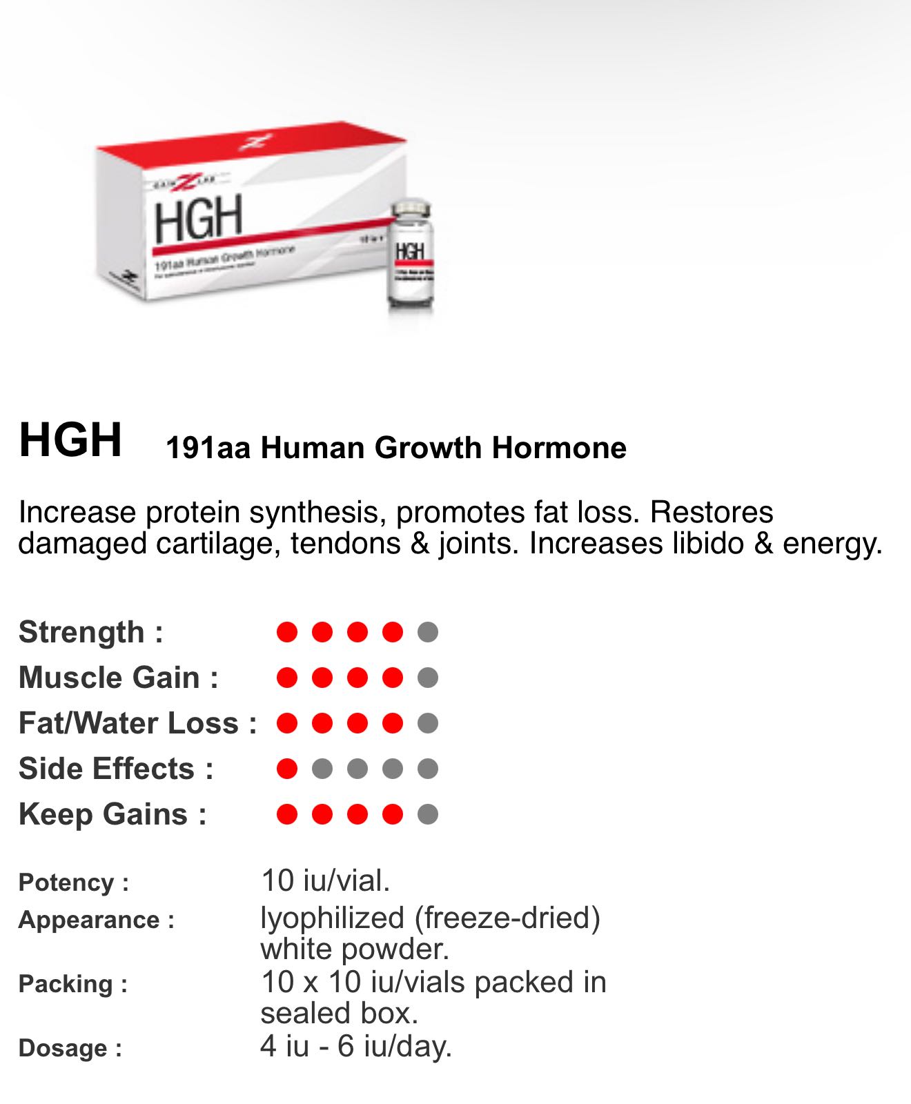 HGH 100 iu GZ GainzLap