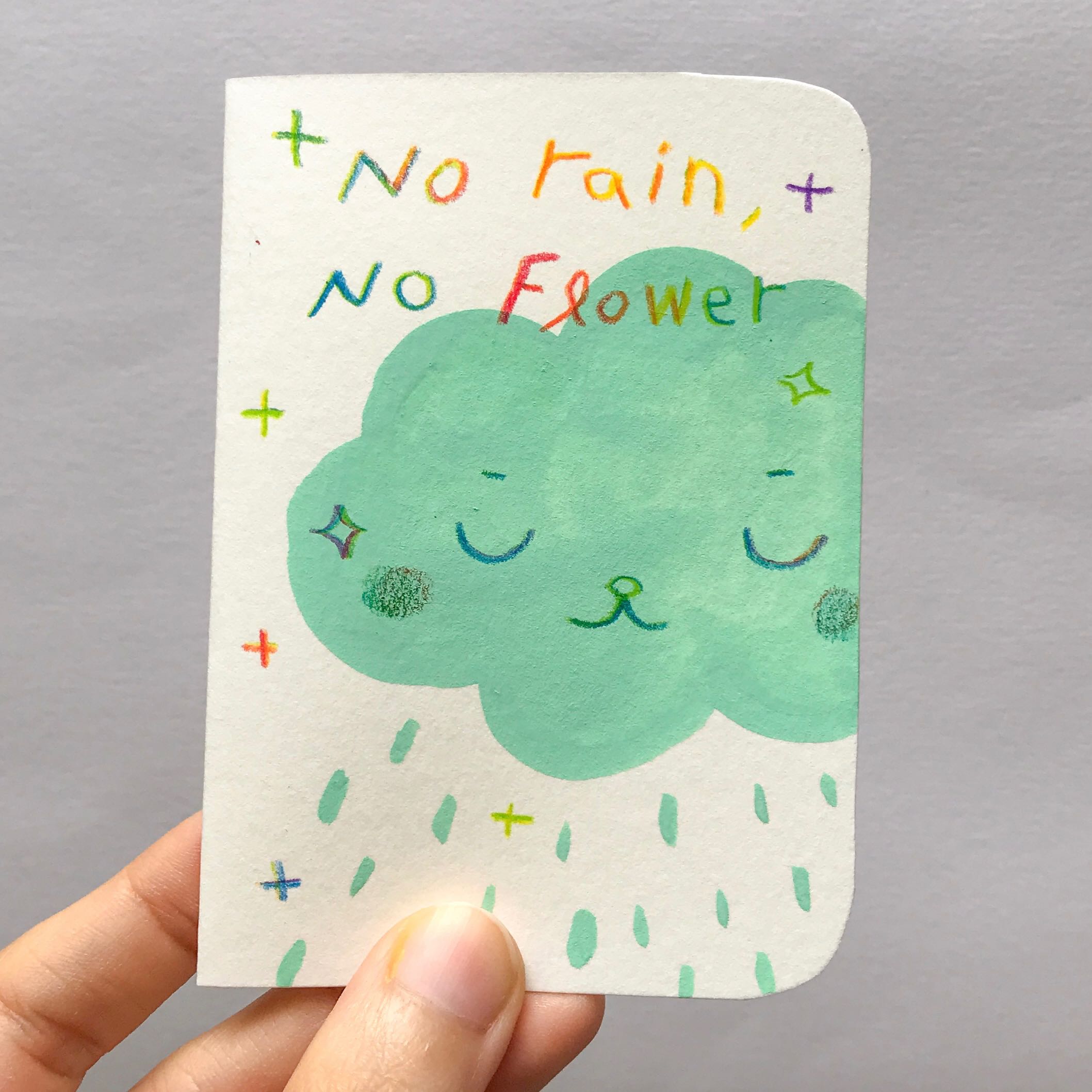 Mini handmade card (Mint)