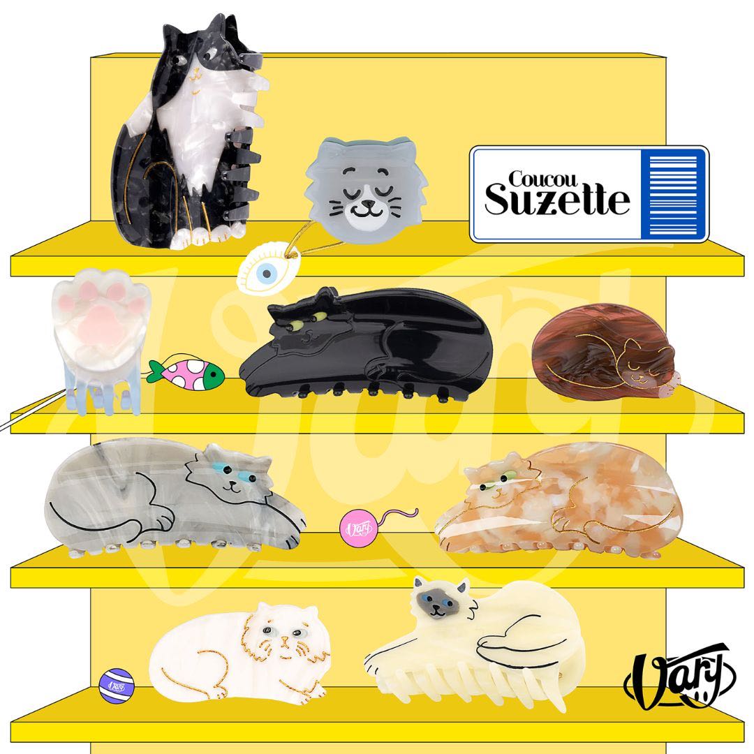 พร้อมส่ง Coucou suzette กิ๊บติดผมของแท้จากฝรั่งเศส - เฉพาะแมว Hair Claw