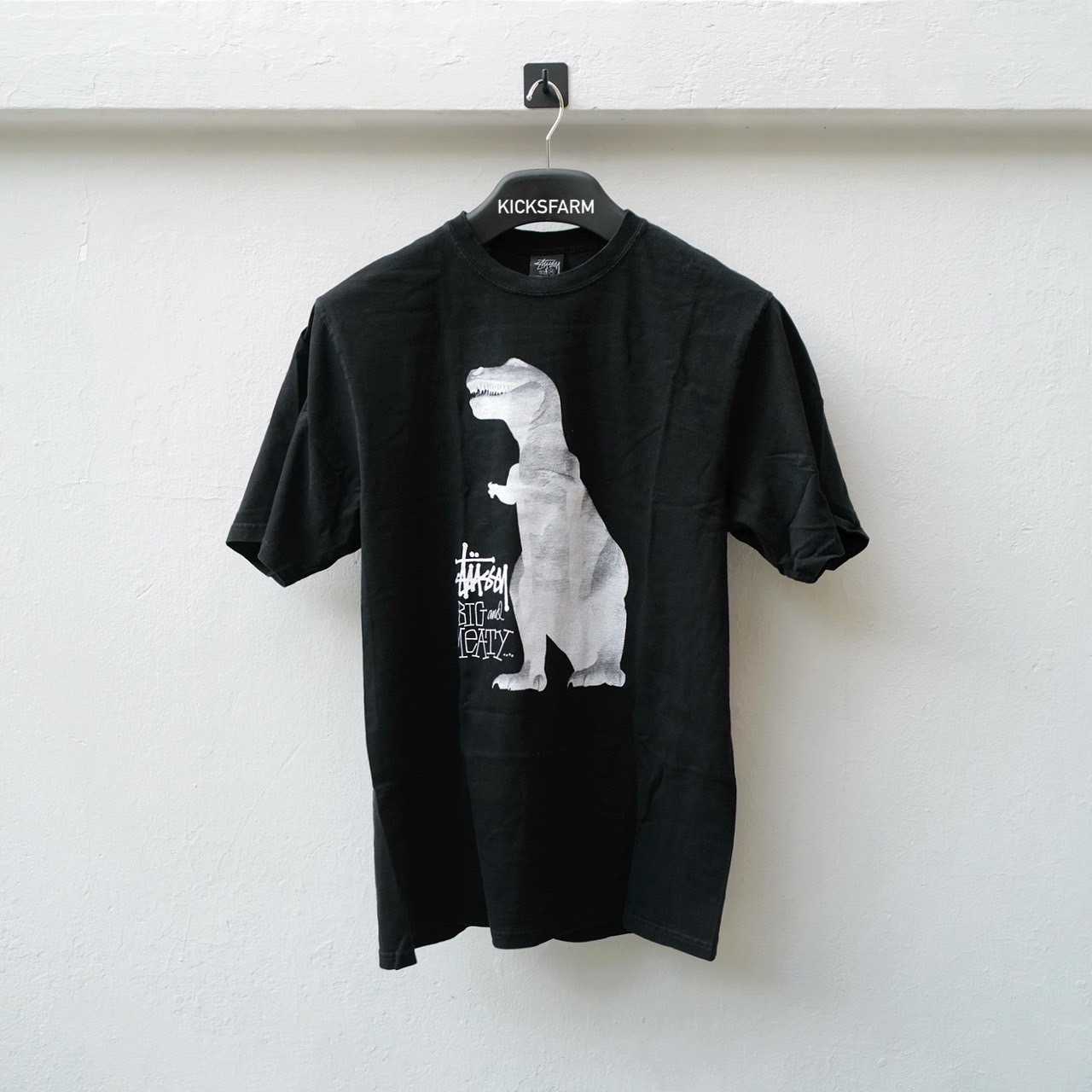 STÜSSY BIG&MEATY TEE (PIG DYED) - BLACK