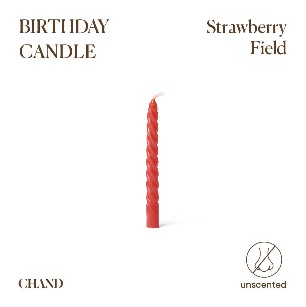 Strawberry Field Birthday Candle
