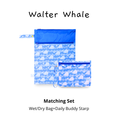 Matching Set: Walter Whale(Wet/Dry Bag+Daily Buddy Starp)