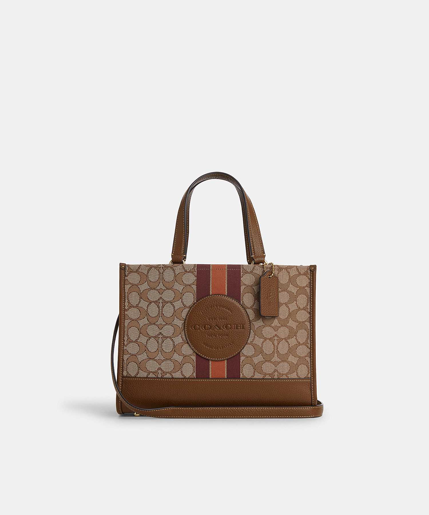 COACH DEMPSEY CARRYALL IN SIGNATURE JACQUARD WITH STRIPE AND COACH PATCH CQ877 IMVGB