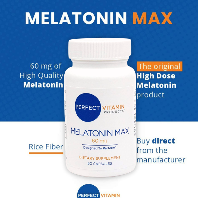 เมลาโทนิน 60 มก Melatonin Max 60 mg 60 capsules perfect vitamin