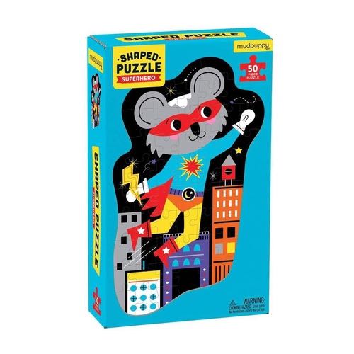 SUPERHERO 50 PIECE SHAPED CHARACTER PUZZLE