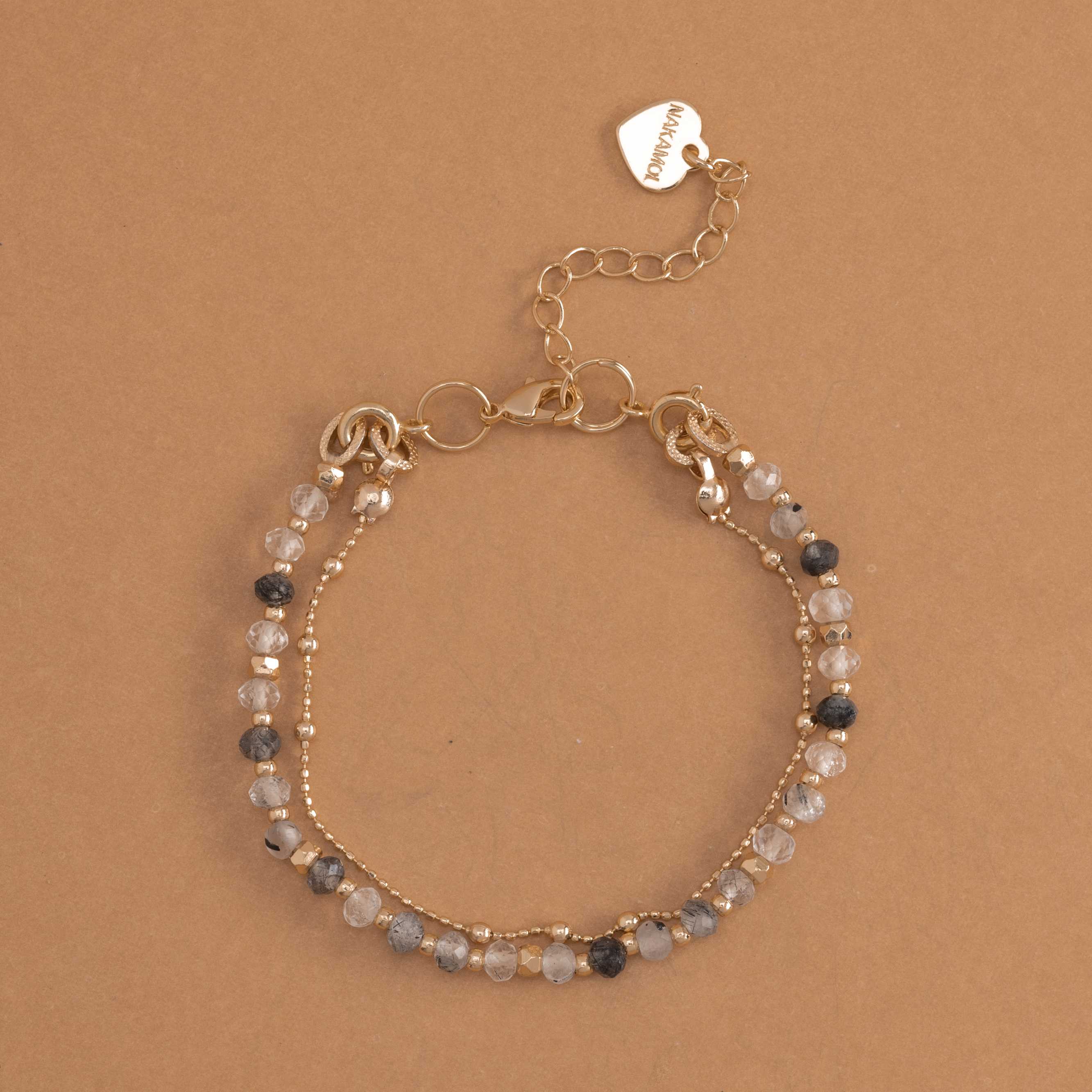 RUTILATED QUARTZ-LUCKY CHARM Bracelet 